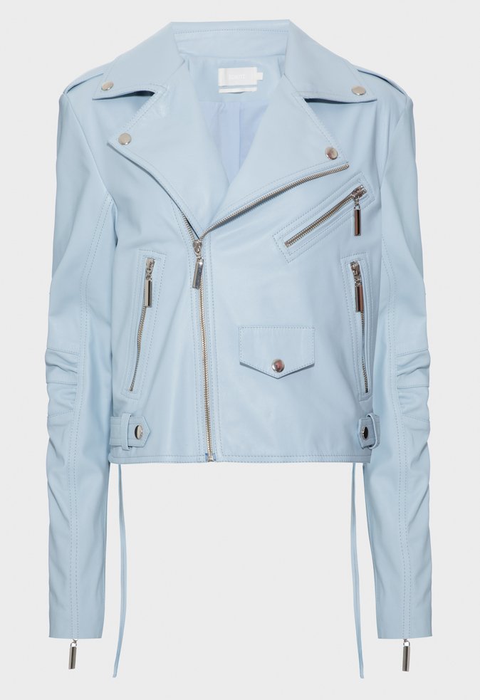 Jaqueta Dani Couro Azul Schutz