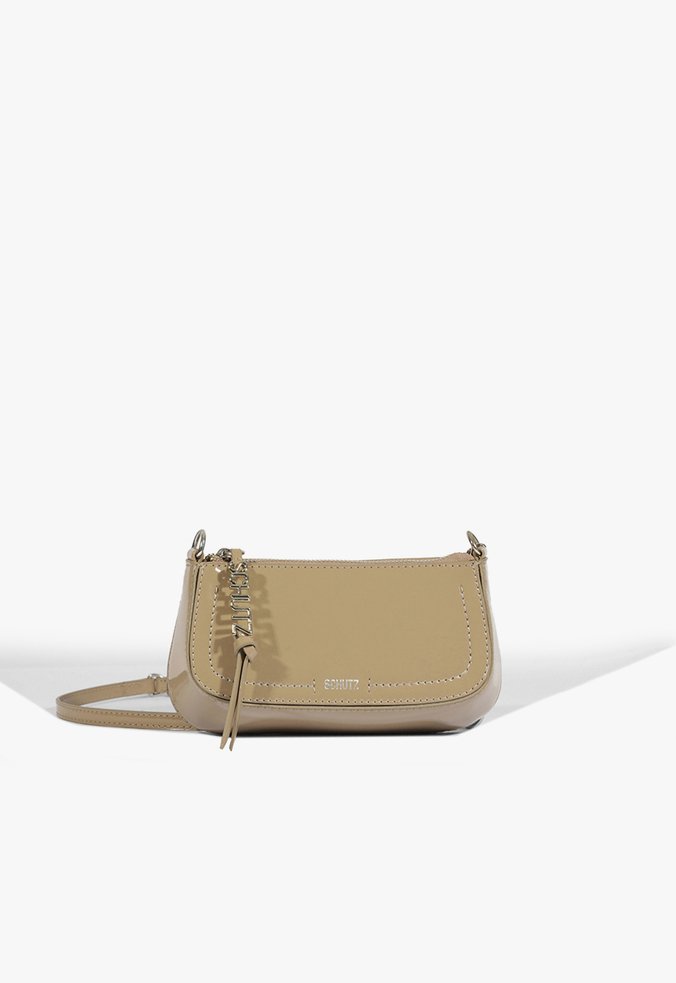 Bolsa Tiracolo Mini Tina Verniz Bege