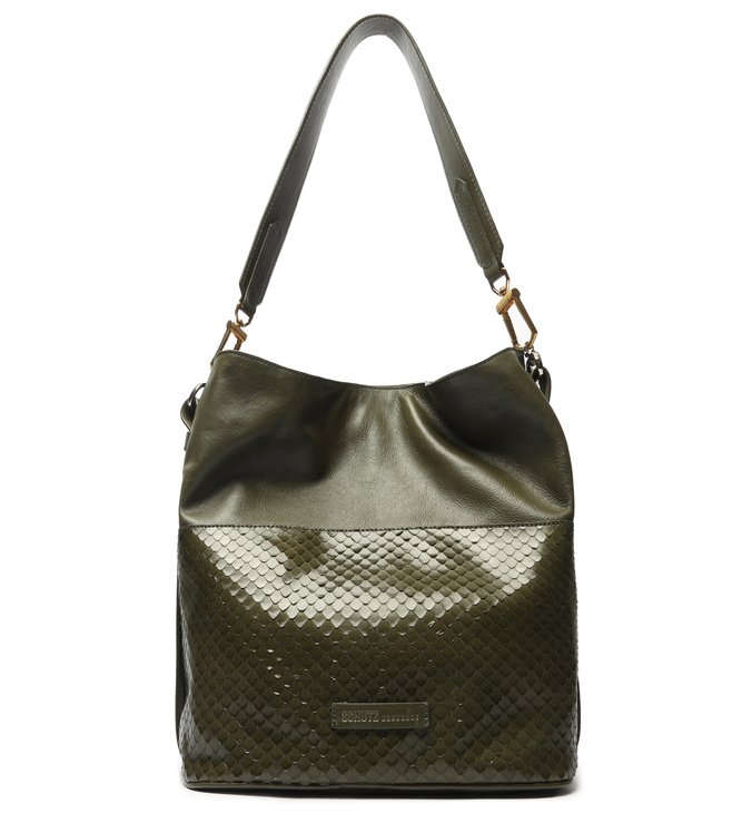 Bolsa Hobo Mandy Snake Verde-Militar
