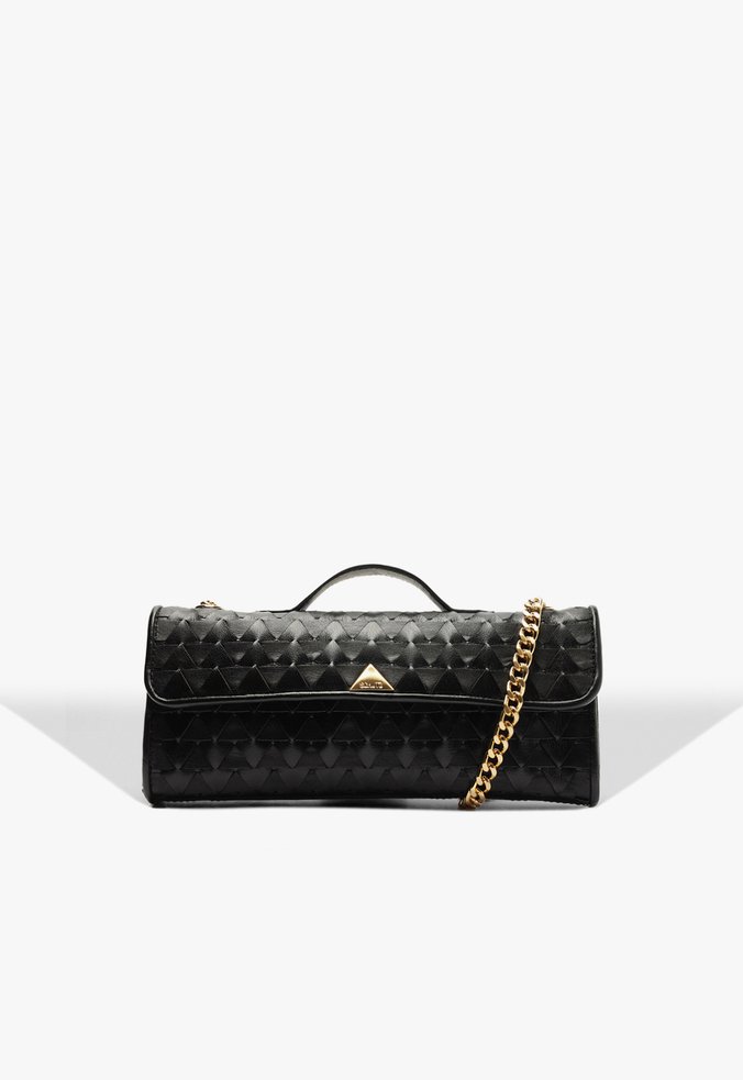 Bolsa Baguete Rebecca Couro Preta