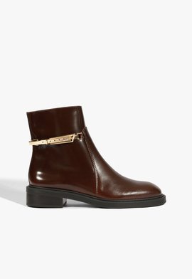 Bota Cano Baixo Couro Marrom