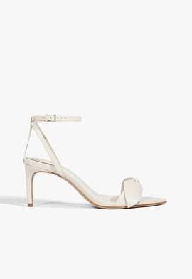 Sandália laço salto fino Branco