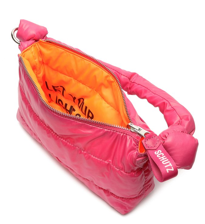 Bolsa Tiracolo Pequena Nylon 2 em 1 Pink Neon Bolsa Tiracolo Pequena Nylon 2 em 1 Pink Neon