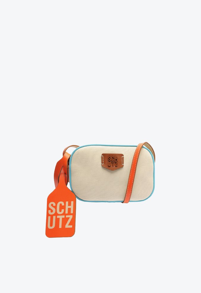 Bolsa Tiracolo Ivory Lona Cru Laranja
