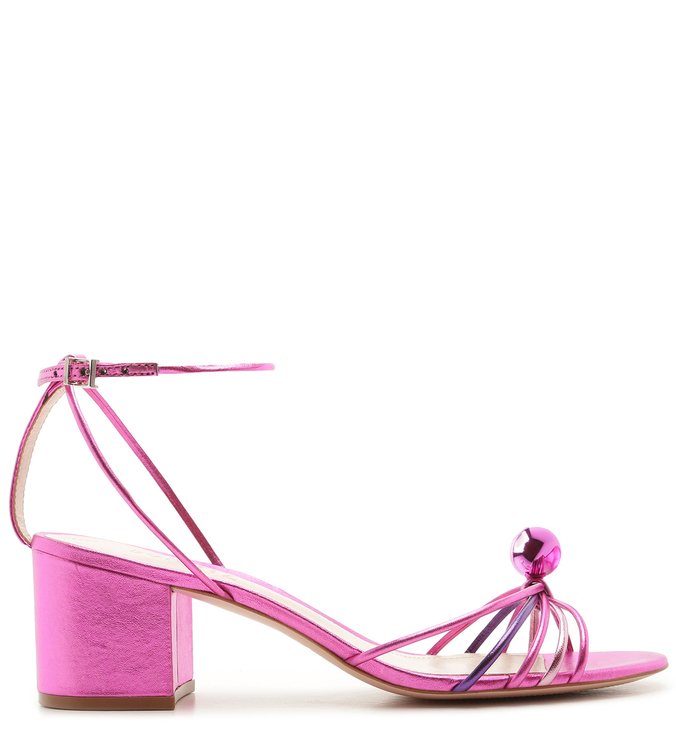 SANDÁLIA BLOCK HEEL METALLIC MIX FUCSIA SANDÁLIA BLOCK HEEL METALLIC MIX FUCSIA