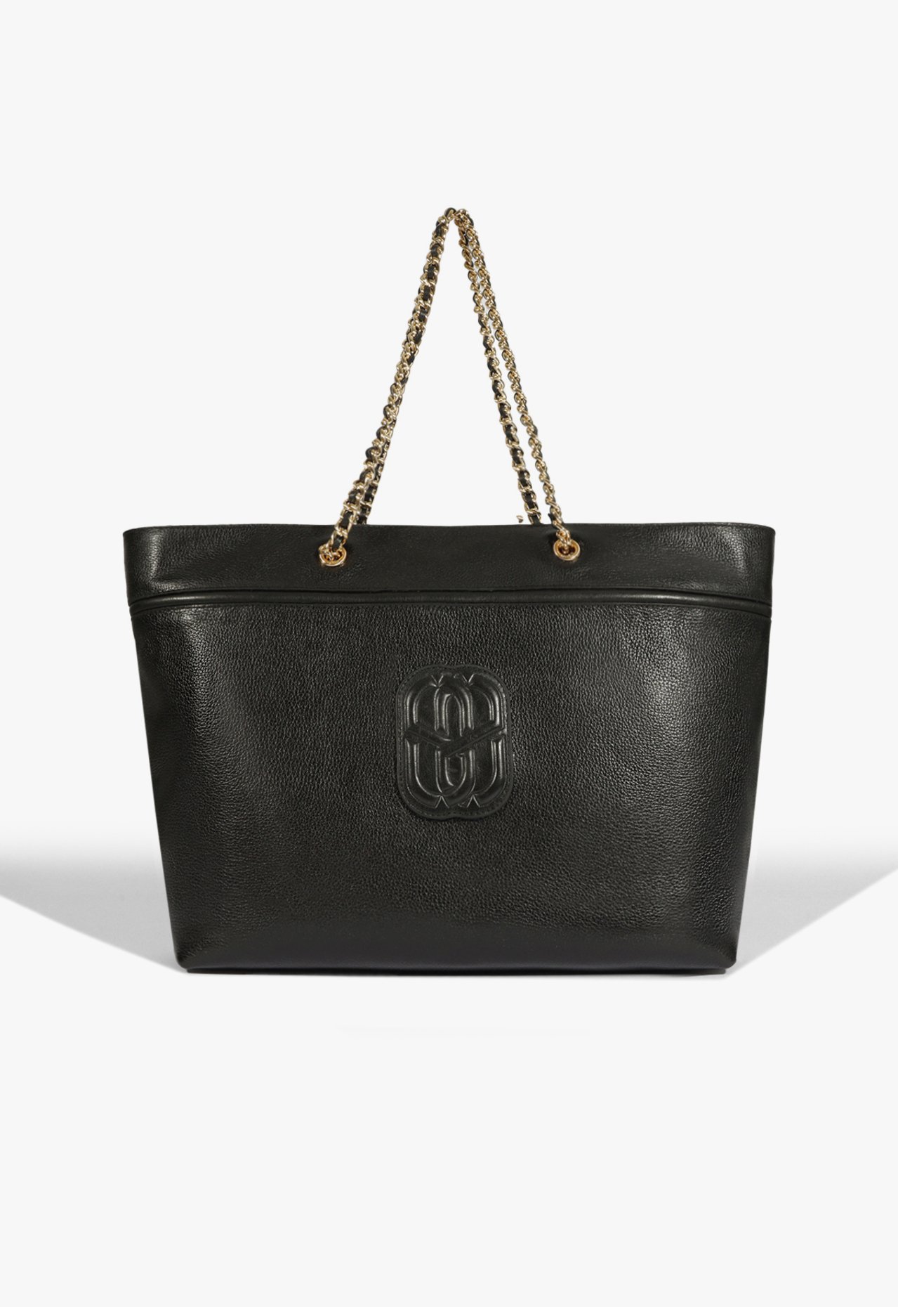 Vista 2 Bolsa Shopping Belle Couro Preta e Dourado | Schutz Schutz BR Preto Schutz BR Preto