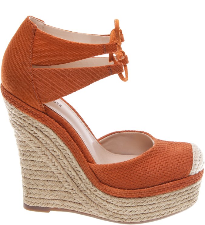 Bella Anabela Lace Up New Ochre Bella Anabela Lace Up New Ochre