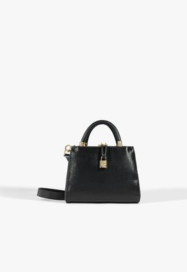 Bolsa Tote Média Couro Texturizado Preta