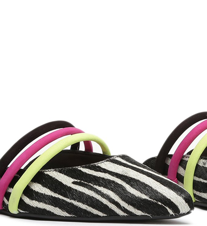 Sapato Mule Rasteira Zebra Sapato Mule Rasteira Zebra