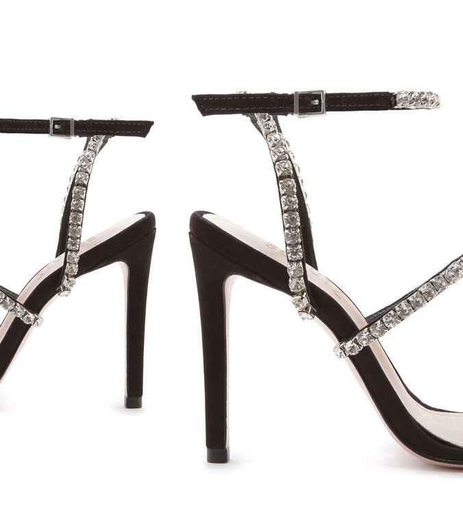 SANDÁLIA SALTO GLAM STONES BLACK SANDÁLIA SALTO GLAM STONES BLACK
