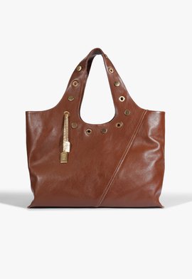 Bolsa Shopping Paige Couro Marrom
