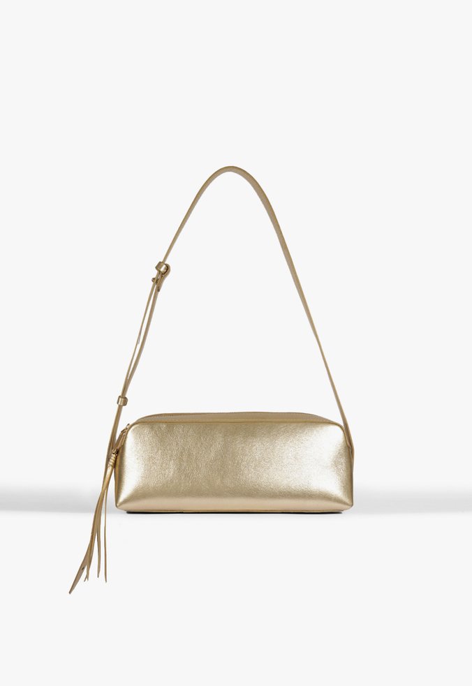 Bolsa Tiracolo Izzy Couro Dourada