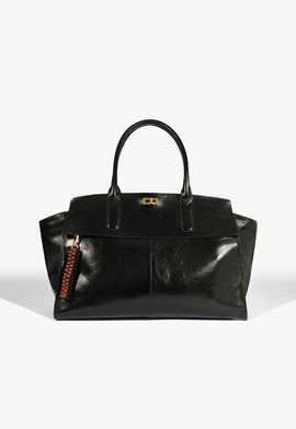 Bolsa Tote Grande Couro Preta