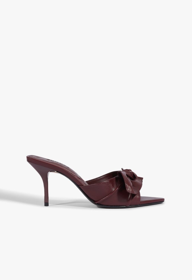 Mule Elodie Couro Vinho