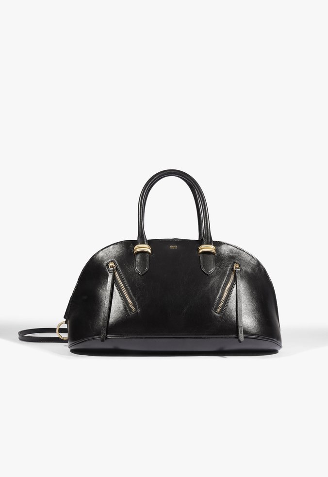 Bolsa Bowling Moon Grande Couro Preta