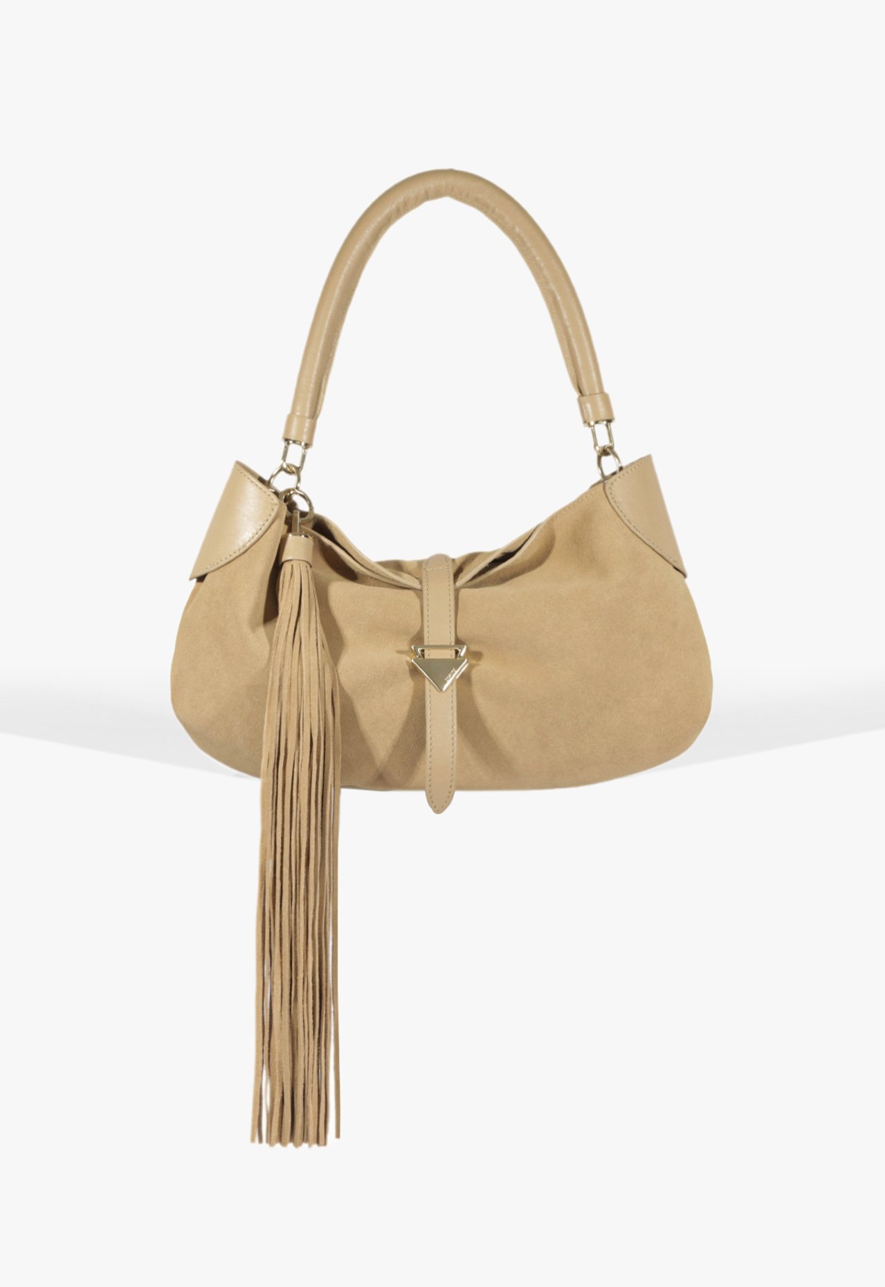 Bolsa Hobo Média Jo Camurça Bege | Schutz