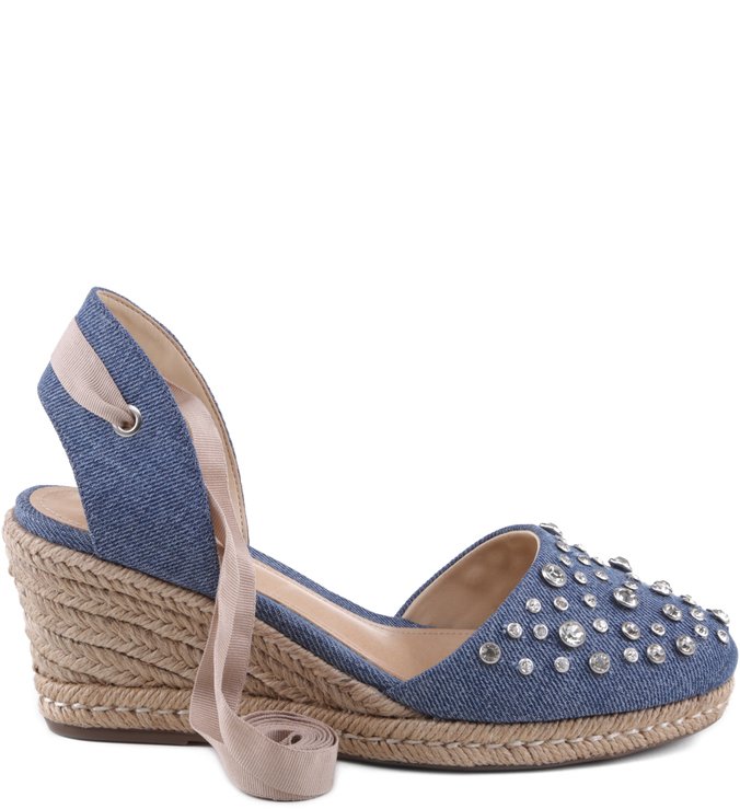 Espadrille Denim Cristaisblue Espadrille Denim Cristaisblue