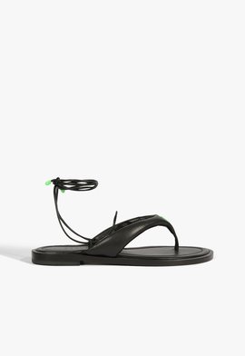 Rasteirinha Thong Couro Preta