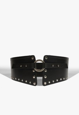 Cinto Largo Zoe Couro Preto