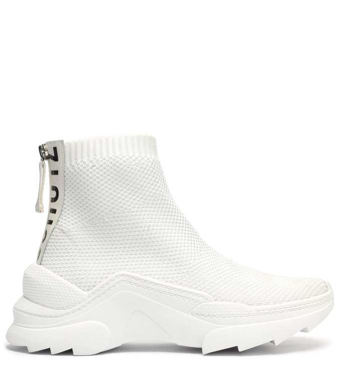 Tênis Square Knit Cano Alto Branco