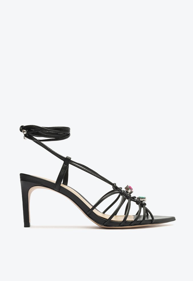 Sandália Salto Fino Preta