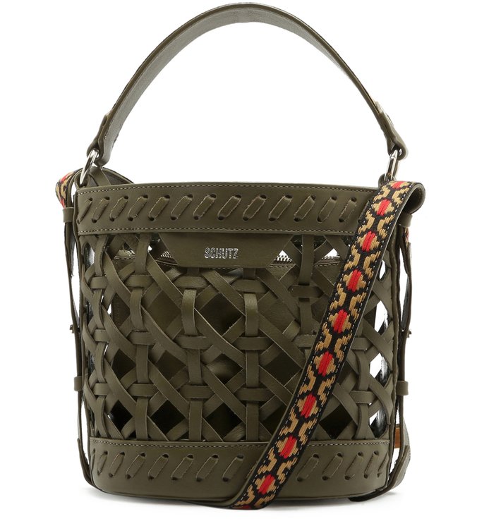 BUCKET BAG MINI TRAMA GREEN BUCKET BAG MINI TRAMA GREEN