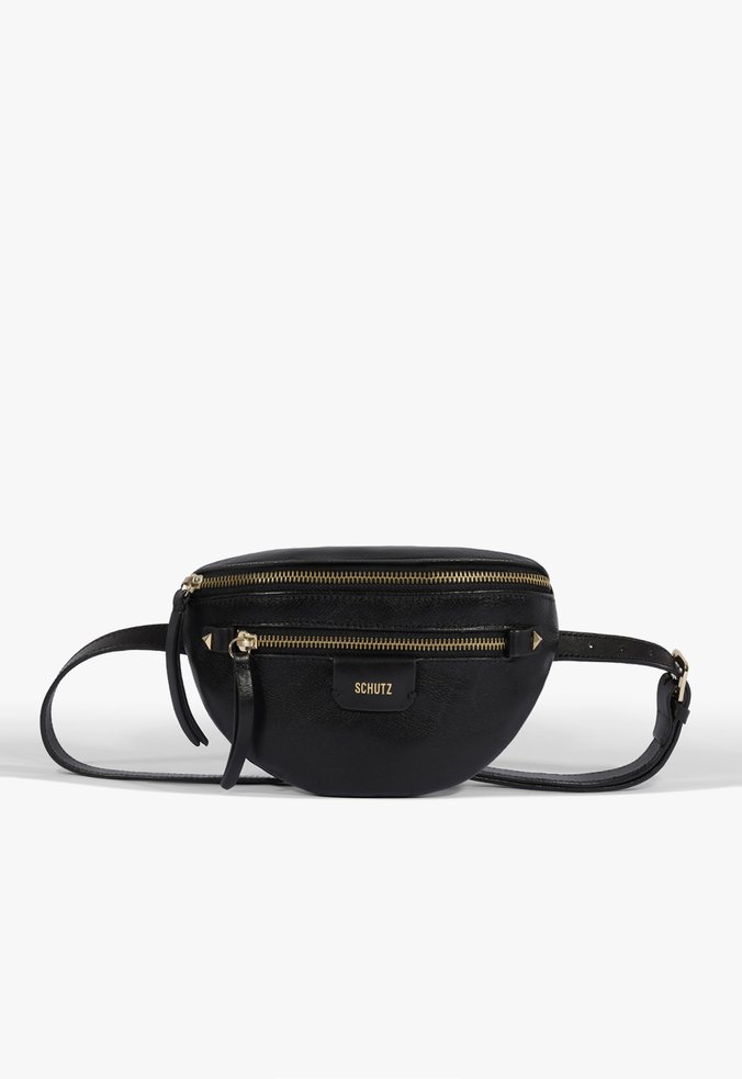 Vista 3 Pochete Aurora Couro Preta | Schutz Schutz BR Preto Schutz BR Preto