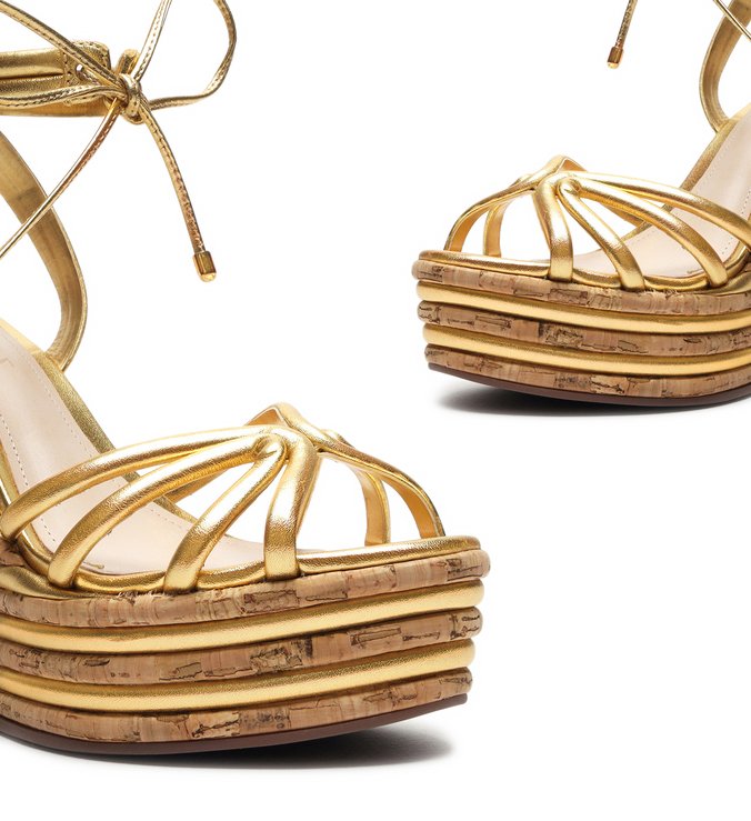 Sandália Anabela Fresh Glam Gold Sandália Anabela Fresh Glam Gold