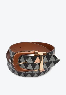 Cinto Triangle Couro Preto