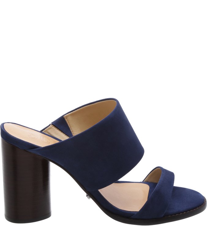 Mule Oval Heel Dress Blue