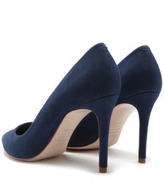 Sapato Scarpin Nobuck Azul