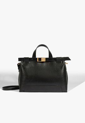 Bolsa Mini Tote Memphis Couro Preta