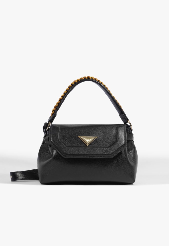 Bolsa Tiracolo Pequena London Couro Preta