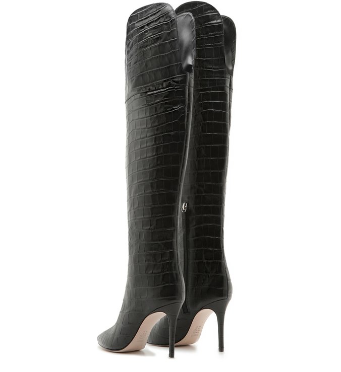 Bota Maryana Over The Knee Croco Black Bota Maryana Over The Knee Croco Black