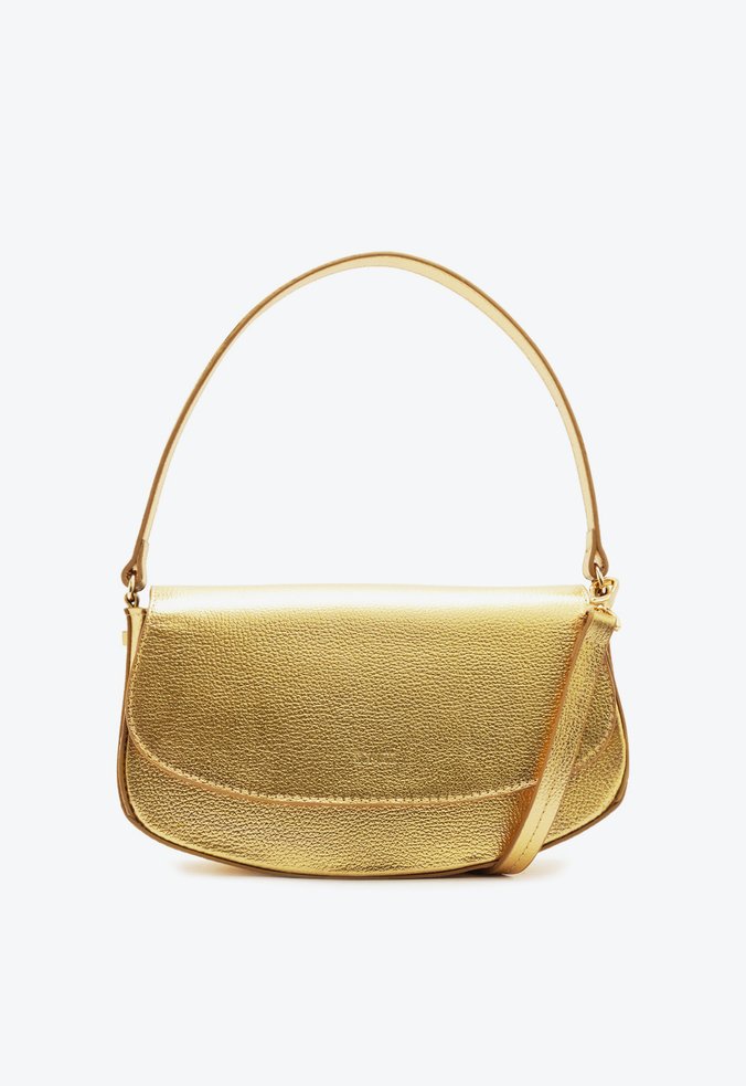 Bolsa Tiracolo Média Baguette Esther Couro Dourada