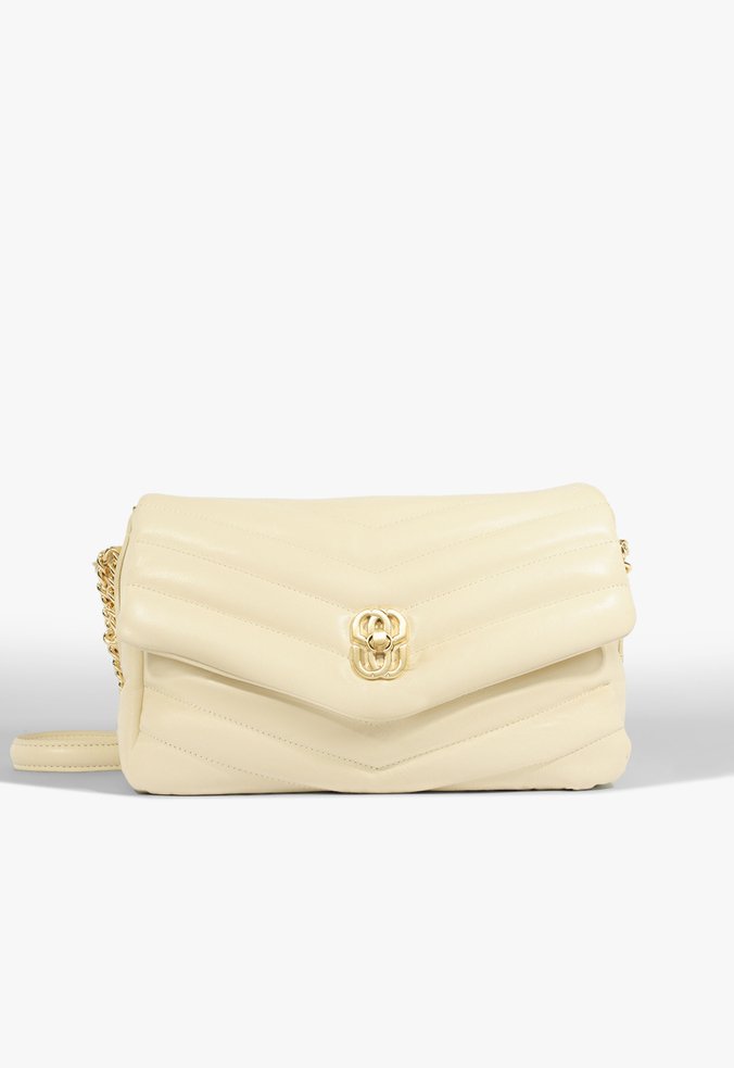 Vista 3 Bolsa Média Elara Couro Branca | Schutz Branco Branco