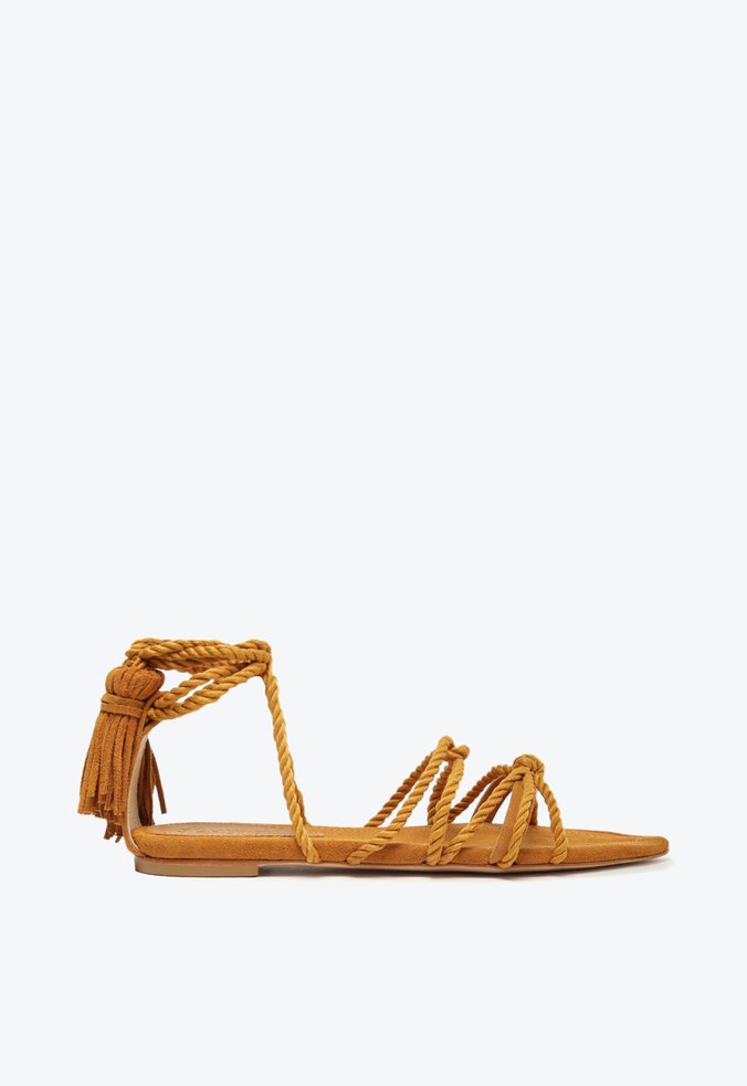 Sandália Rasteira Kailey Flat Laranja