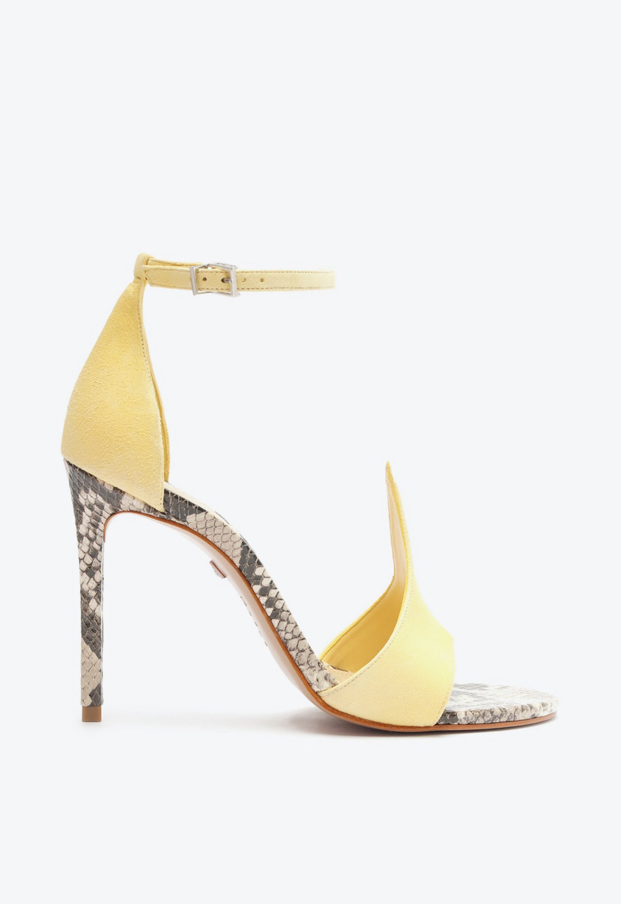 Sandália Flame Shape CamurÃ§a Amarela | Schutz
