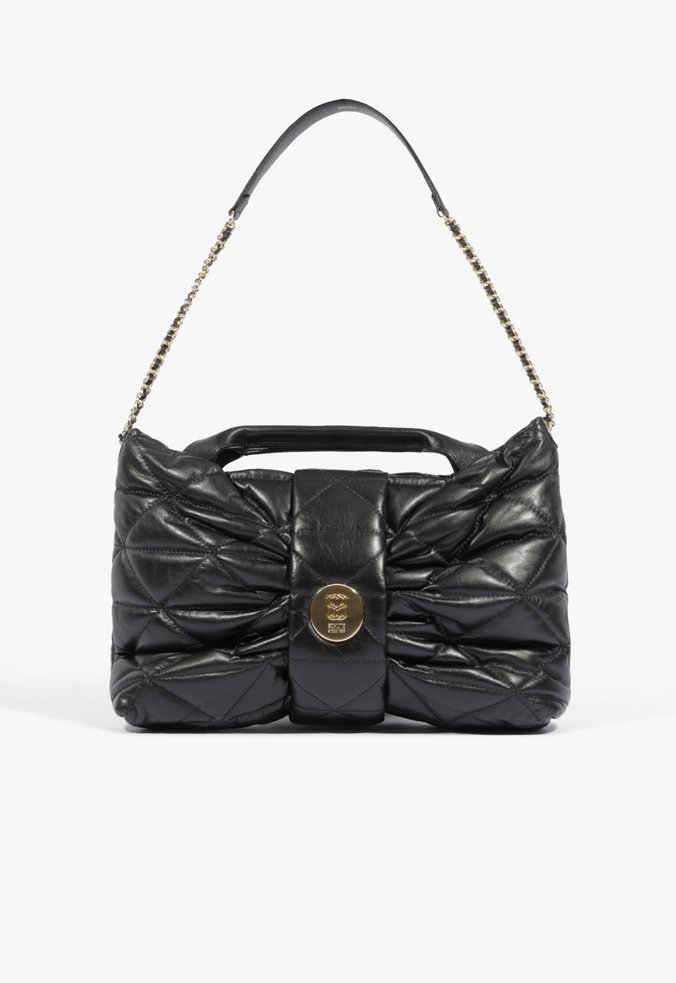 Bolsa Clutch Grande Lilly Couro Preto