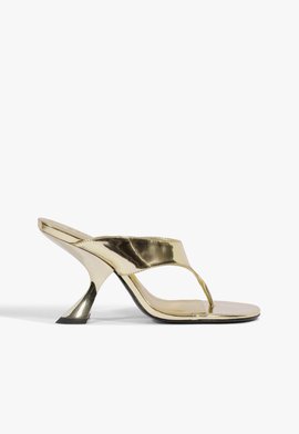 Sandália Broadway Couro Dourada