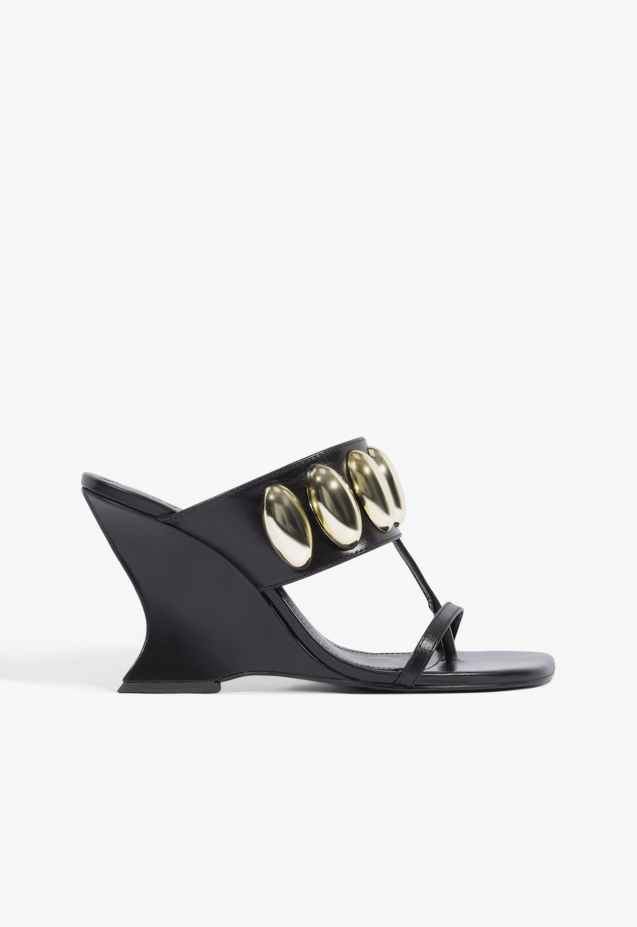 Sandália Anabela Couro Glam Preta | Schutz