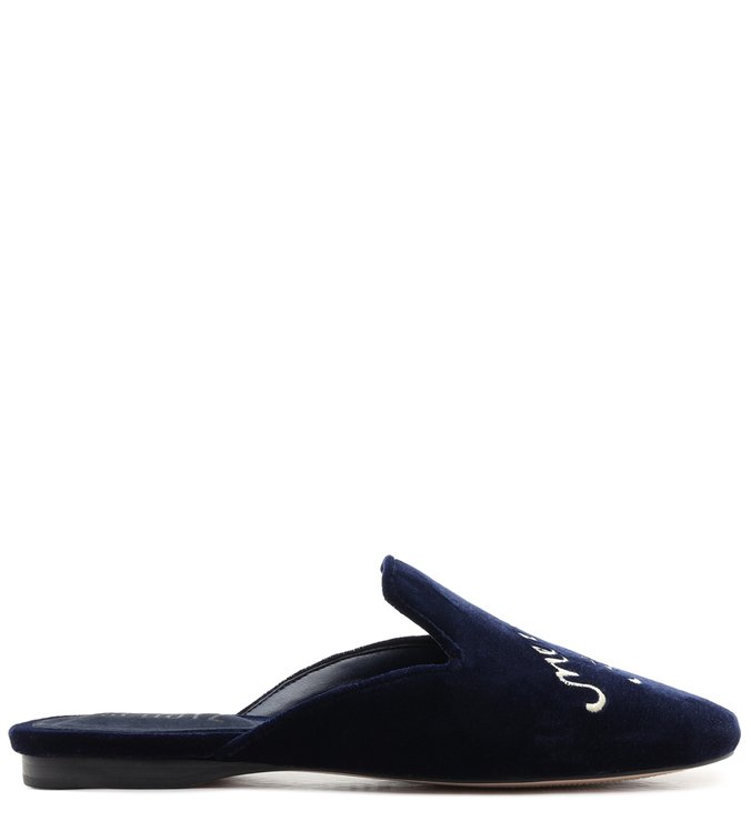 Homewear Flat Mule Sofi Velvet Sailfish Homewear Flat Mule Sofi Velvet Sailfish