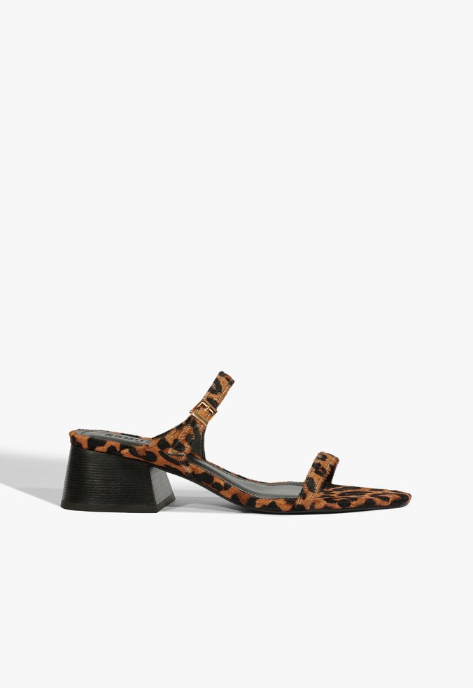 Tamanco Fresh Boho Couro Animal Print