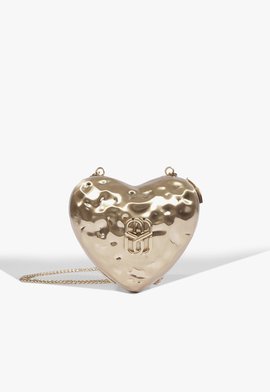 Bolsa Tiracolo Crossbody Heart Beat Dourada