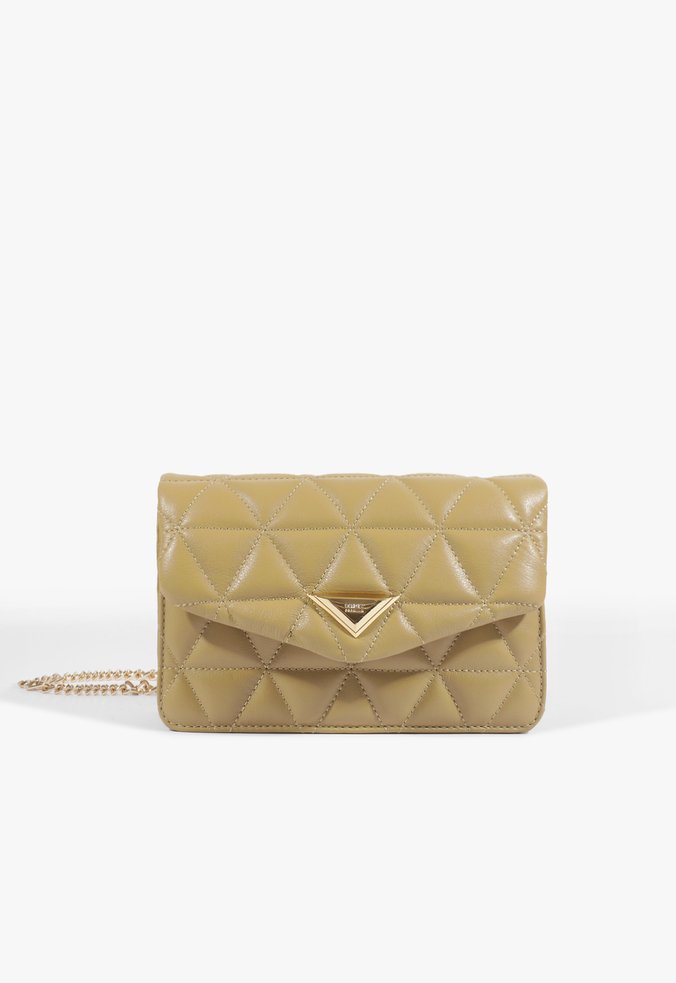 Bolsa Média Tiracolo 944 Matelassê Couro Verde