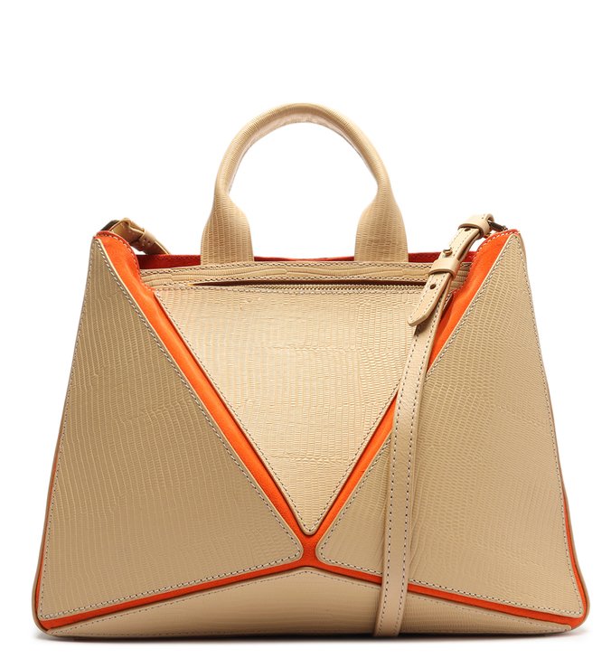 Bolsa Tote Louise Couro Bege