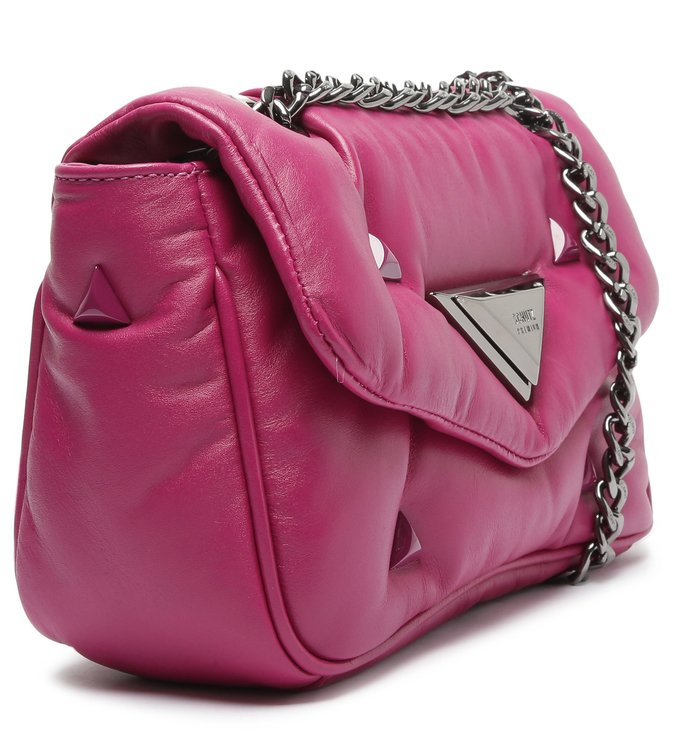 Bolsa Tiracolo Pequena Couro 944 Pink Bolsa Tiracolo Pequena Couro 944 Pink