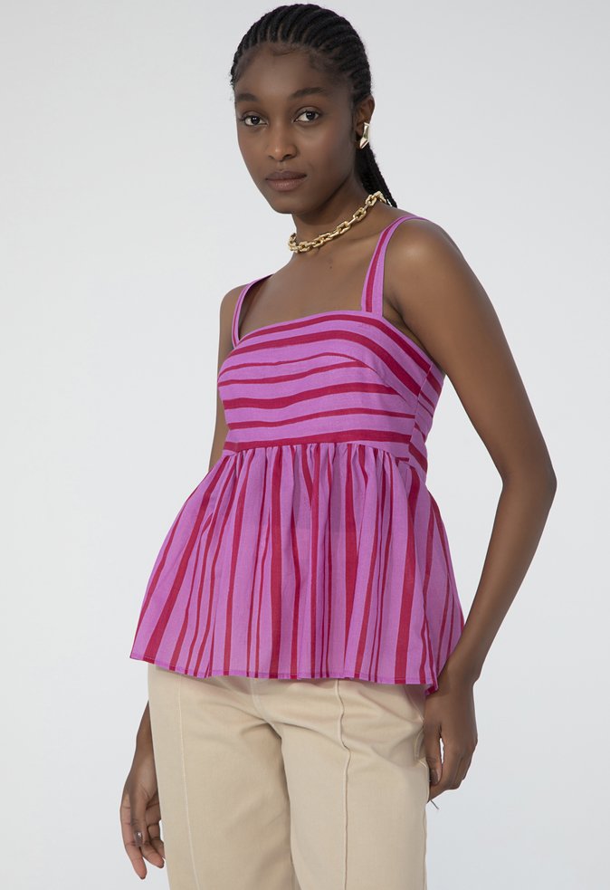 Blusa Selena Listrada Rosa