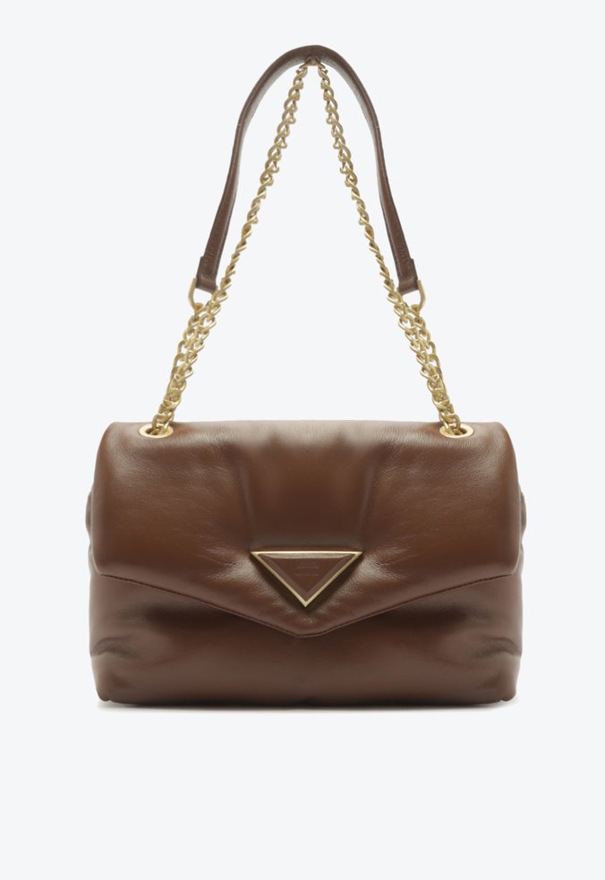 ボンヌ Bolsa Tiracolo Grande 944 Pillow Couro Marrom | Schutz