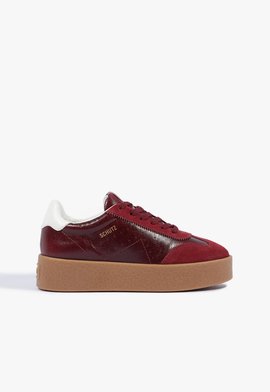Tênis Flatform Couro Vinho